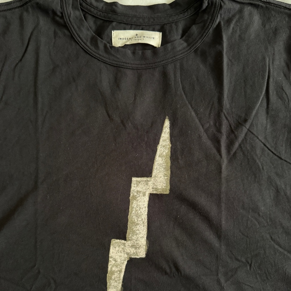Imogene & Willie Lightning Bolt Faded Black Tee - XL